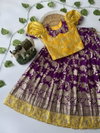 Ajd 8083 Pure Viscose Dola Silk Lehenga With Blouse Bulk Orders In India